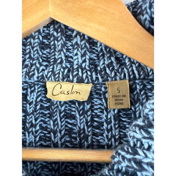 Women’s Small Caslon Navy & Blue Knit Half Zip Sweater. - Picture 3 of 5